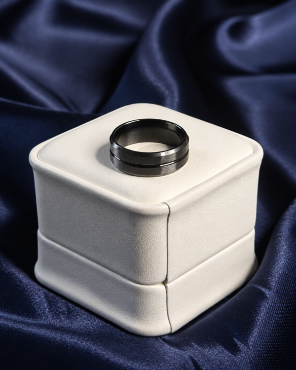 Classic Black Band Ring