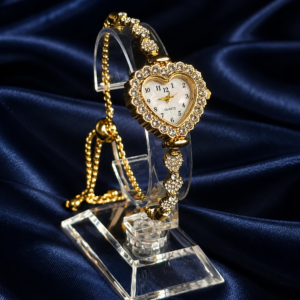 Amour Gold Crystal Heart Watch