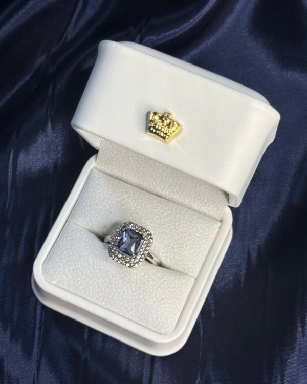 Celeste Double Halo Ring